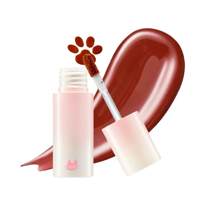 Chewy Lip Glaze, High Shine Lip Gloss, Korean Beauty (GZ07 Cinnamon Latte, 3.5 grams)