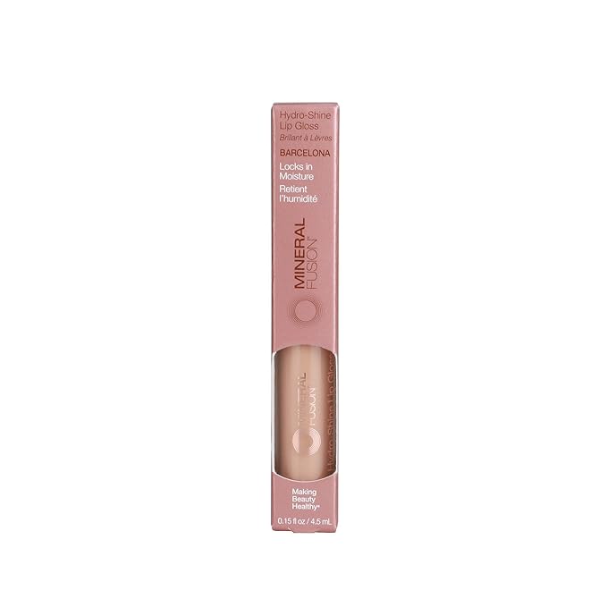 Mineral Fusion Hydro-Shine Lip Gloss, Barcelona, 0.15 Ounces (Pack of 4)
