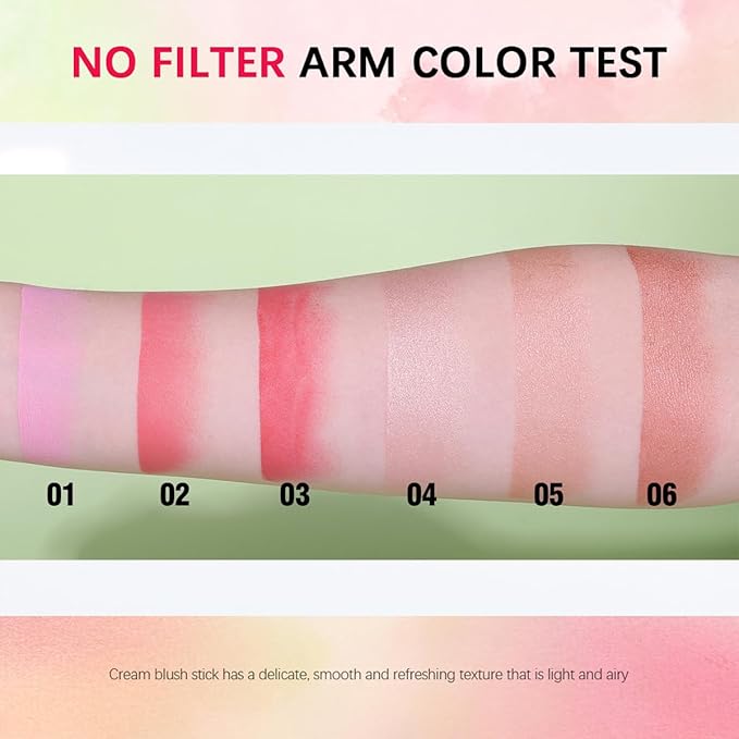 Multi-Use Makeup Blush Stick, Beauty Tinted Solid Blush