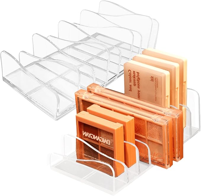 Makeup Palette Organizer,Acrylic Eyeshadow Palette Pallet,8 Sectons BPA-Free