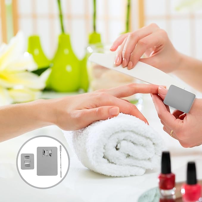 Stainless Steel Cosmetic Mixing Makeup Palette with Makeup