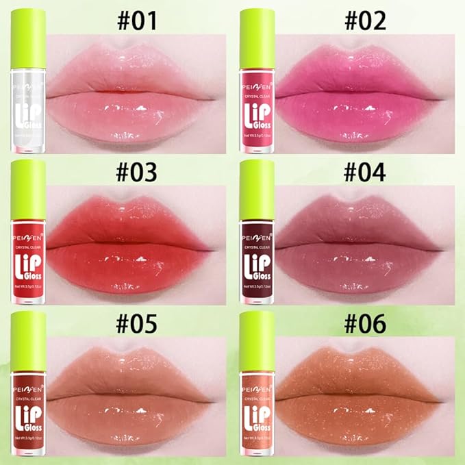 6 Colors Lip Oil Lip Glaze,Fat Lip Oil