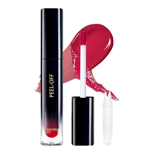 Peel Off Lip Liner Stain, Peel Off Lip Stain with Matte Finish, Peel Off Mask Tint, Waterproof, Long Lasting, Transfer Proof Red Lip Tint, Highly Pigmented Color