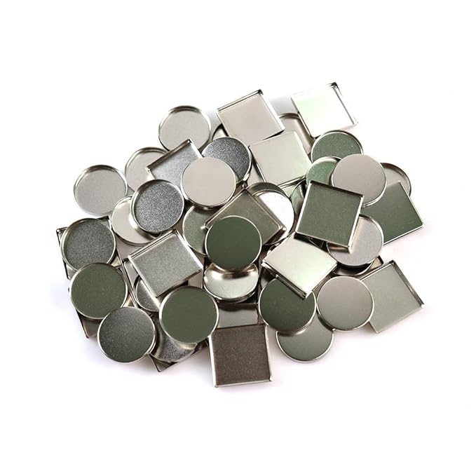 50 Pcs Empty Round Metal Pans, Makeup Palette