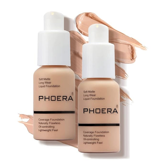 PHOERA Foundation Makeup Naturally Liquid Foundation Full Coverage