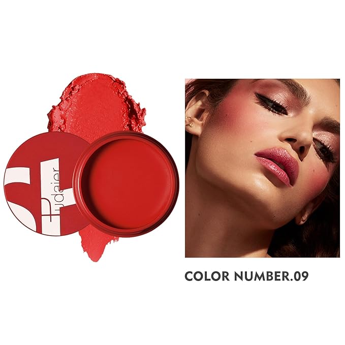 Matte Cream Blush, 9 Colors Lightweight, Long Lasting, Cheeks (09)