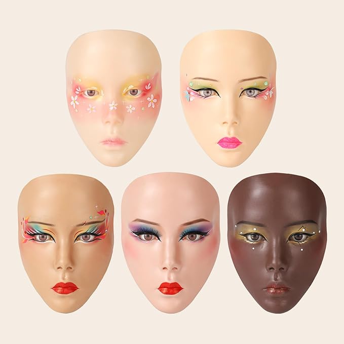 Makeup Practice Face, 5D Reusable Silicone