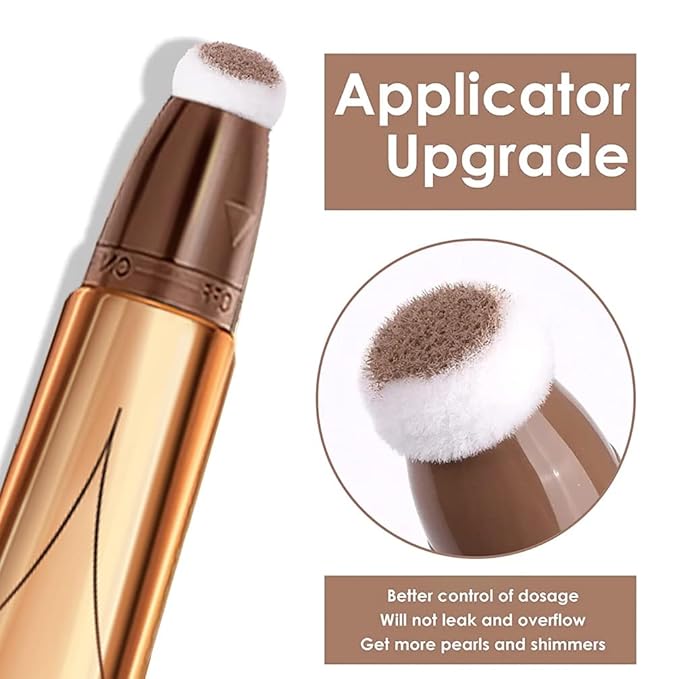 Highlighter Beauty Wand, Face Concealer Contouring With Halo Bronze Gold)