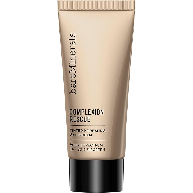 bareMinerals Complexion Rescue Tinted Moisturizer for Face with SPF 30, Vegan Tinted Mineral Sunscreen with Hyaluronic Acid, Mini Size, Opal 01