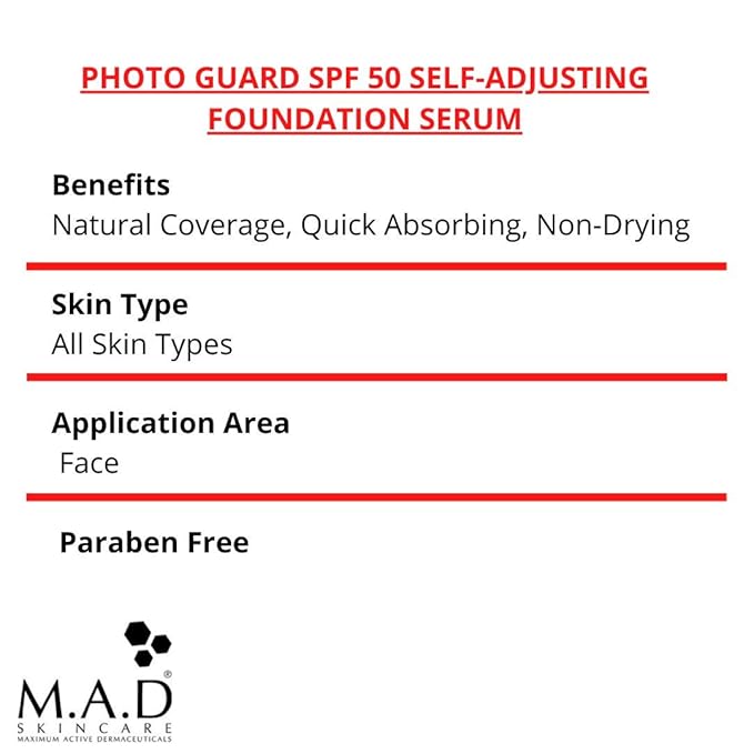 M.A.D Skincare Photo Guard SPF 50 Broad Spectrum Active Dermaceuticals
