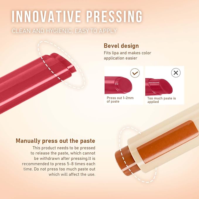 Clear Juicy Pumper Lip Oil Slick Click, Press Lipstick Lip Oil, Korean Mirror Glass Lip Balm, Moisturizing & Plump Solid Water Gloss Lip Tint, Shine Non-Sticky Lip Makeup for Women Girls,01