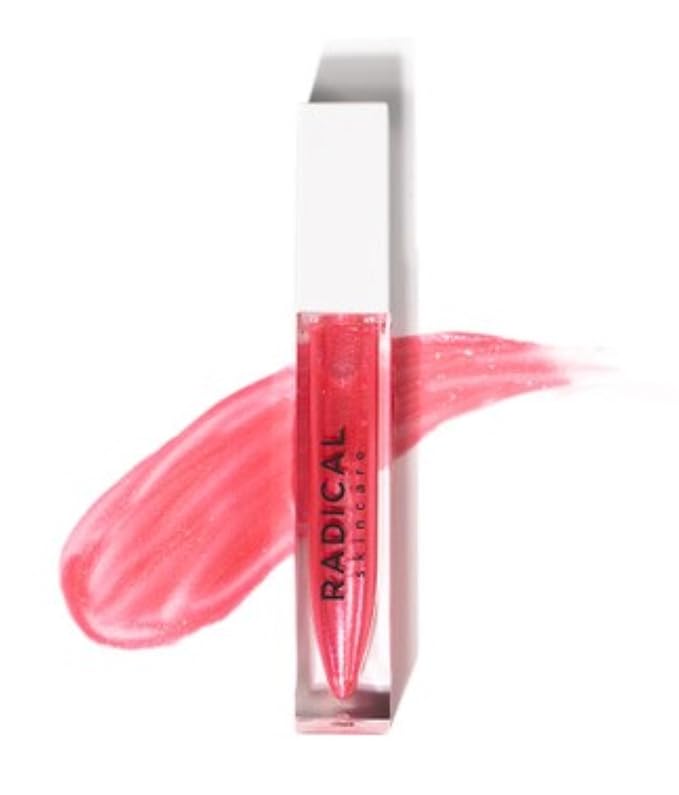 Radical Skincare Lip Luster Hyaluronic Infused Rose Lip Gloss – High Shine, Hydrating Formula for Soft, Radiant Lips | Cruelty-Free, Soy-Free, GMO-Free (5 ml)