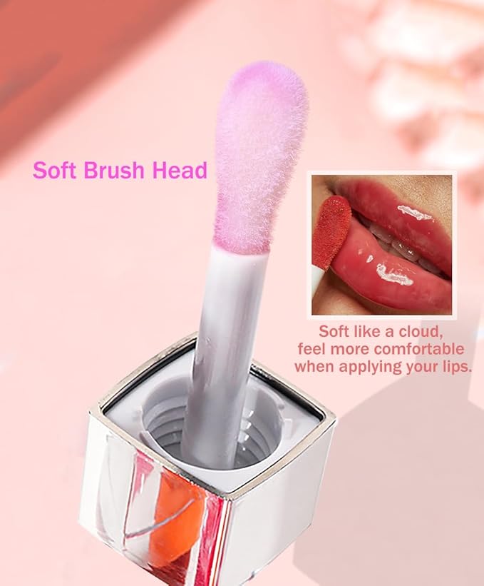 Plumping Lip Oil, Moisturizing Lip Glow Coral