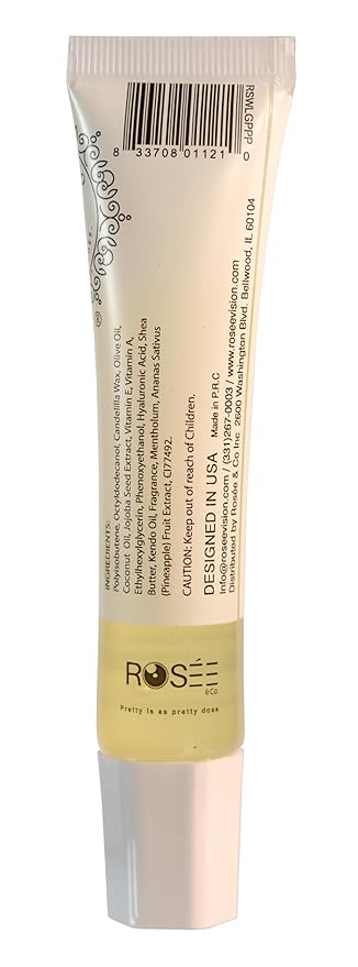 ROSÉE & CO Rosee Lip Gloss Vegan & Cruelty Free Treatment, Professional Make up, Long Lasting Glossy with Shea Butter, Moisturize, Protect & Smooth, High Shine, Non-Sticky (r. Pineapple Punch, 0.5)