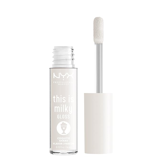 NYX PROFESSIONAL MAKEUP This Is Milky Gloss, Lip Gloss with 12 Hour Hydration, Vegan - Coquito Shake (Milky Clear)
