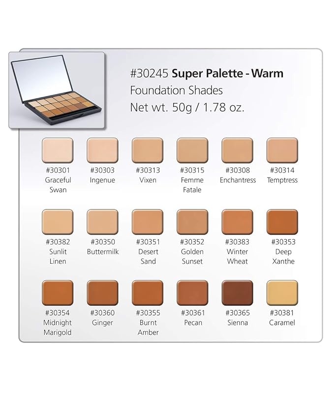 Graftobian HD Glamour Creme Foundation Warm Super Palette