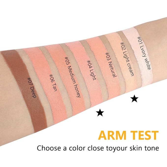 Kaely 2Pcs Pot Concealer Full Coverage Set,under Eye Correcting Concealer,02+04