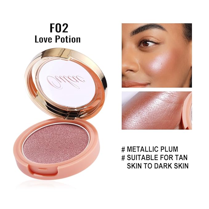 Oulac Shimmer Blush Makeup| 2 in 1 Powdery 4.8g