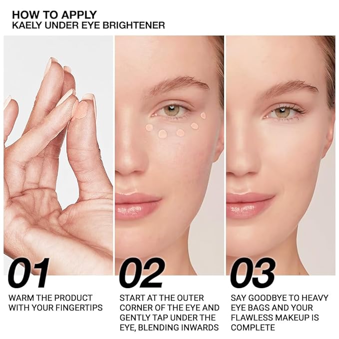 evpct 2Pcs under Eye Brightener, Nourishing Luminous under & 08#