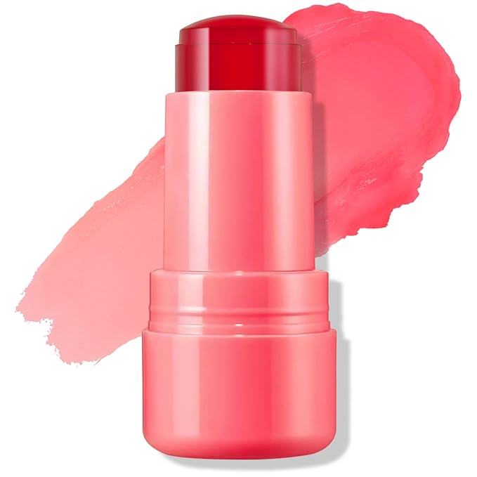 Jelly Blush Stick,Jelly Stain Stick,Lightweight Long Lasting Cheek Stick,Lightweight