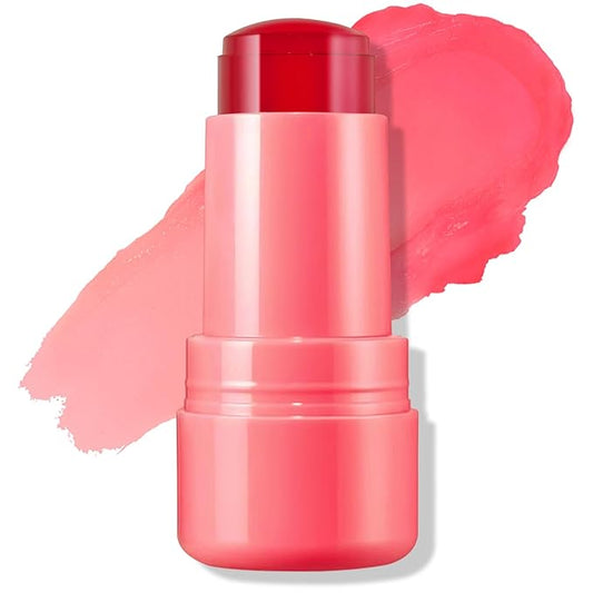 Jelly Blush Stick,Jelly Stain Stick,Lightweight Long Lasting Cheek Stick,Lightweight
