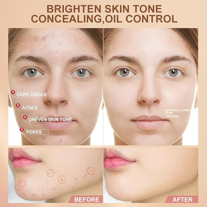 Liquid Primer Set Matte Liquid Full Coverage Oil Makeup Sponge…