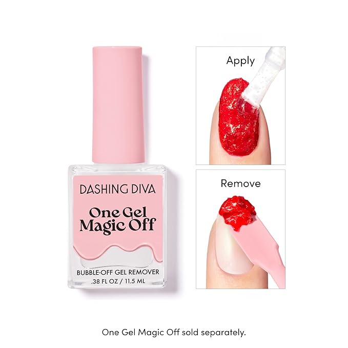 Dashing Diva One Gel Color & Magnetic Topper Duo - Lipgloss - Aristocrat & Iridescent Glitter Topper - 3-in-1 Base Coat, Nail Color & Top Coat - Gel Nail Polish Set