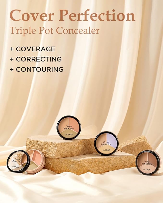 THESAEM Cover Perfection Triple Pot Concealer 03 Correct Redness Skin