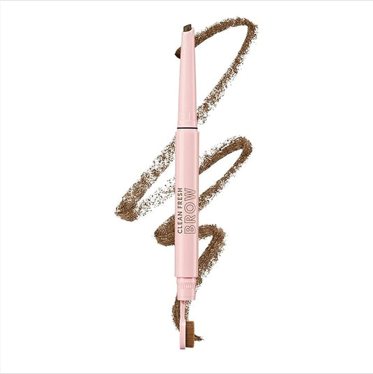 Covergirl Clean Fresh Brow Filler Pomade, 400 Soft Brown, Eyebrow Pencil, Ultra-Precise Tip, Creamy Formula, Highly Pigmented, Soft Matte Finish, Vegan Formula, 0.007oz