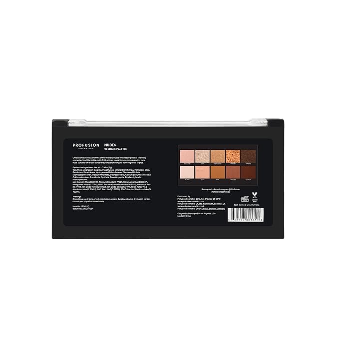 Profusion Cosmetics 10 Shade Eyeshadow Palette - High