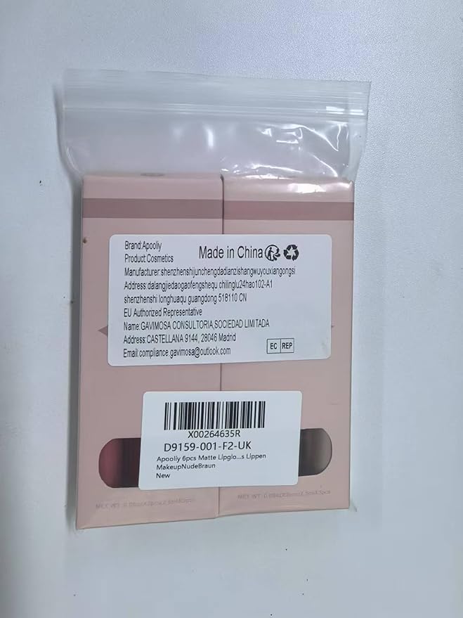 6pcs Matte Lip Gloss Set for Women,Highly Pigmented Velvet Lip Stain，Long Lasting，Waterproof Lip Makeup，Nude，Brown