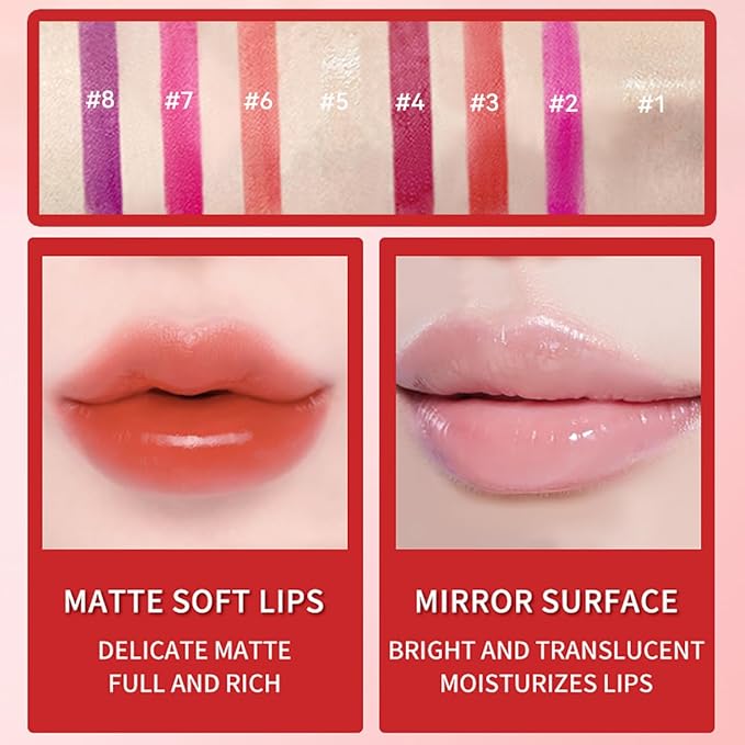 4 Pcs Roll-on Lip Gloss Set, Clear Lip Gloss Glaze Water Light Formula, Plumping Lip Oil, Long Lasting Hydrating & Moisturizing Lip Gloss (Set A, 0.16 Oz/Pcs)