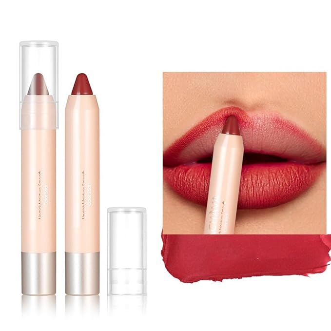 8 Colors High Pigmented Smooth Matte Lip Liner Pencil, Waterproof Velvet Lipstick Pen, Professional Lip Liner for Girls and Women (03)