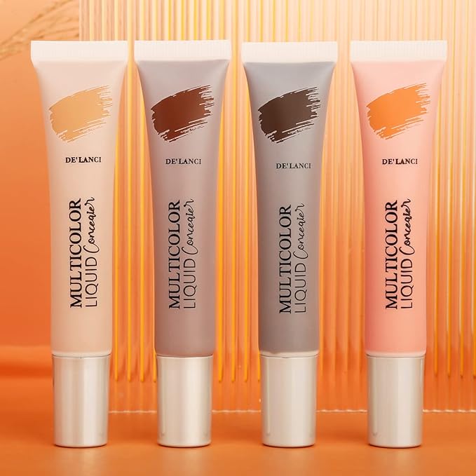 Liquid Concealer Makeup 4Pcs,Corrector Foundation for Black Women 0.67 oz