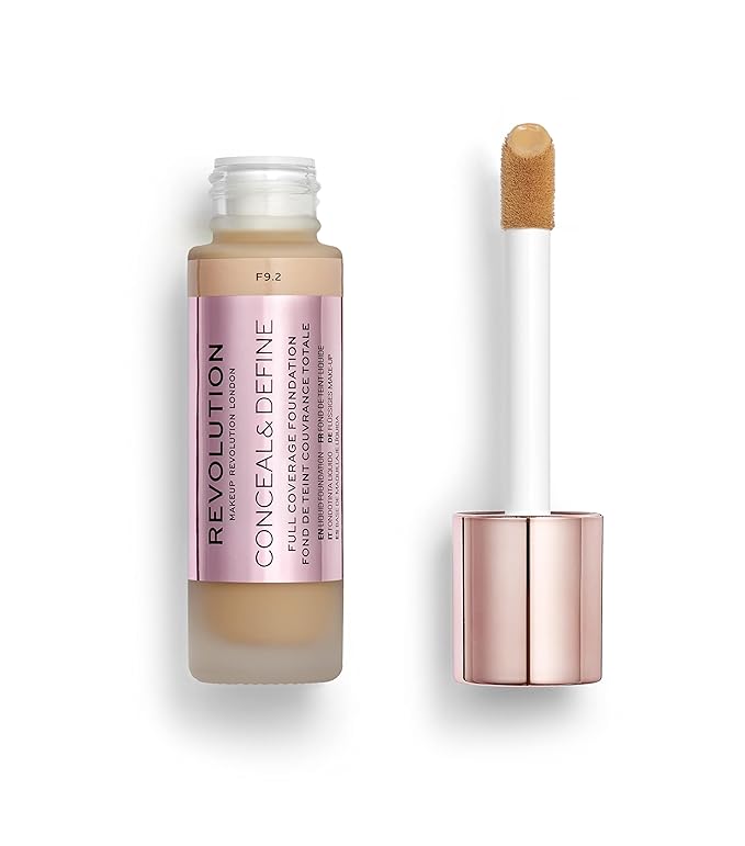 Makeup Revolution Conceal and Define Concealer, Full Coverage 0.7 Fl Oz