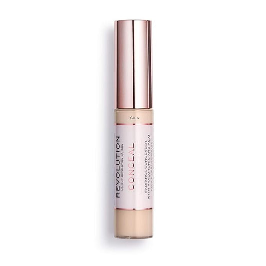 Makeup Revolution Conceal and Hydrate Concealer, Full Coverage 0.7 Fl Oz