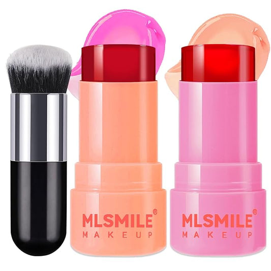 2PCS Cooling Water Jelly Tint Blush Stick Lips Cooling