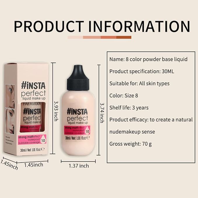 Matte Cream Oil Free Concealer Foundation Pack with