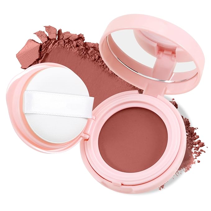AFGHOZ Pink Cream Blush Powder, Matte Blush Shadow Mature Skin