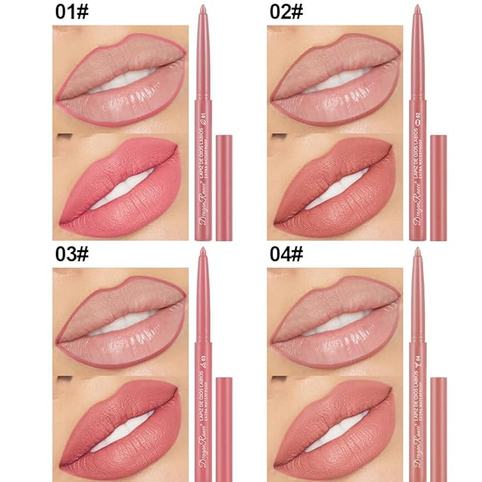 MYUANGO Lip Liner Set 12 PCS, Matte Velvet Long-Lasting Luxury Intense Lipliner, Creamy Easy to Use Richly Pigmented Lip Liner Pencil for Colorful and Defined Lips