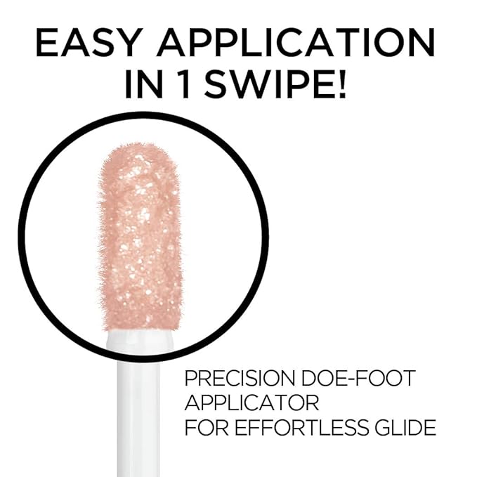 L'Oreal Paris Brilliant Eyes Shimmer Liquid Eye Shadow, Longwearing Lasting Shimmer, Crease Resistant, Flake-Proof, Precision Applicator, Quick Dry, Non-Greasy, Amethyst Quartz, 0.1 oz.