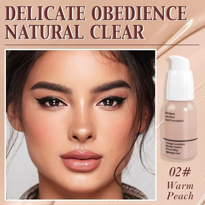 Matte Liquid Full Coverage Foundation, Flawless Soft Matte of 1)