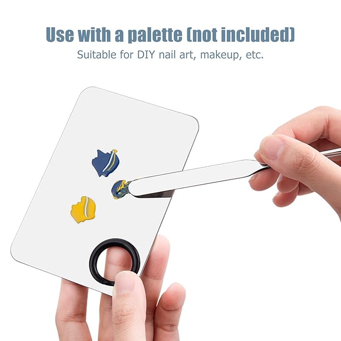 Makeup Spatula,Liquid Foundation Spatula, Stainless Steel Ergonomic Nail