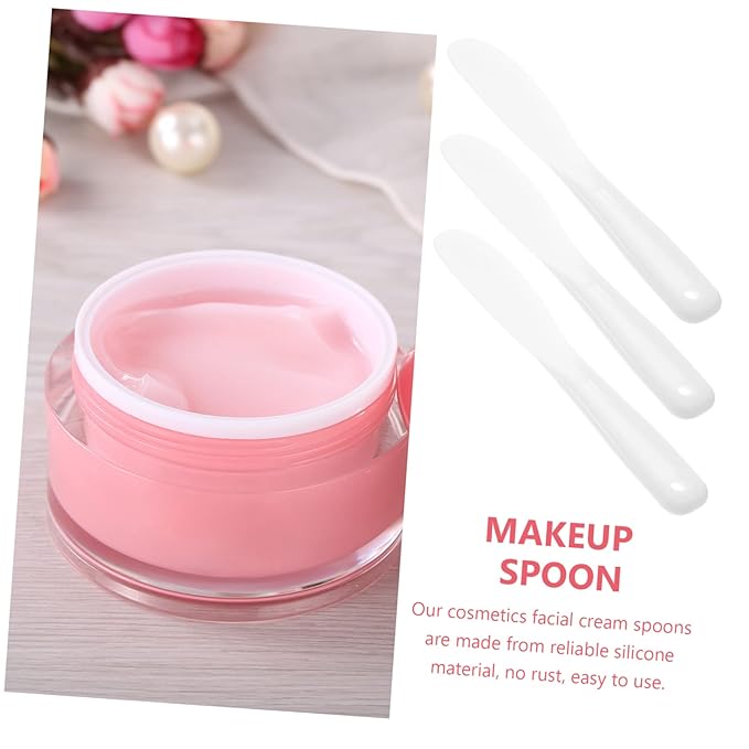Beaupretty 10pcs Tool Stick White Makeup Silicone Makeup