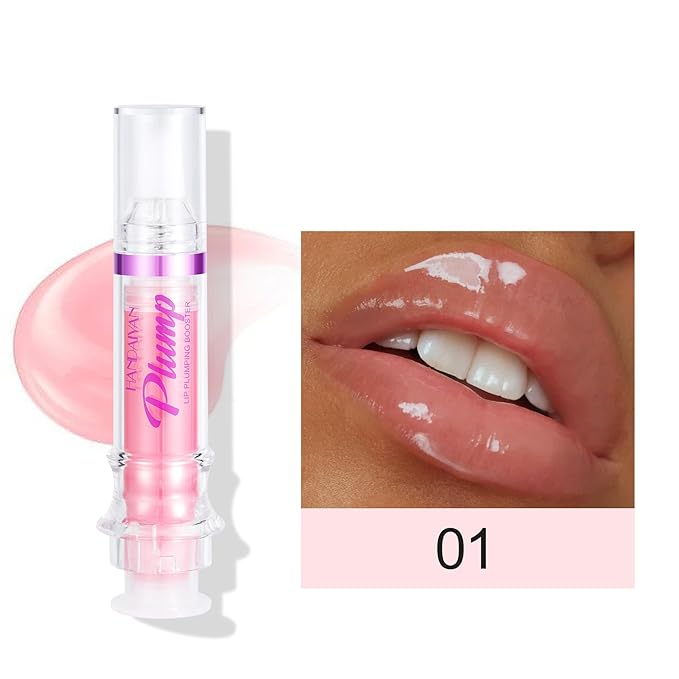 Lip Plumping Booster, Spicy Lip Lipstick, Lifter Gloss, Hydrating, Volumizes High-Shine Lip Plumping Lip Glass Mirror Lip Makeup Lip Glaze Plump & Pout Lip Plumper for Women Girls (01)