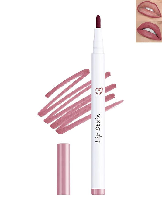 Lip Stain Marker Pen, Rose Red Lip Liner Longlasting