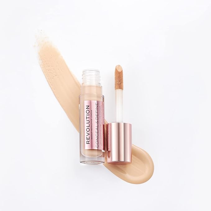 Revolution Beauty, Conceal & Define Concealer, Full Coverage 0.14 Oz