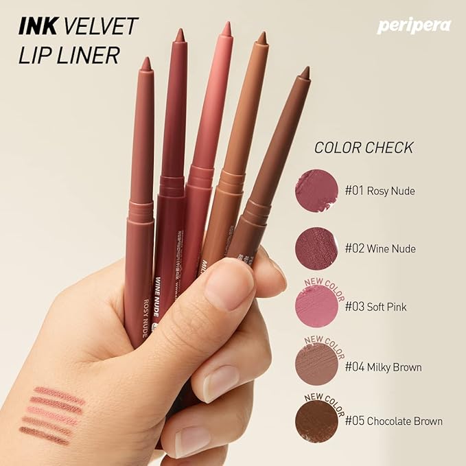 Peripera INK VELVET LIP LINER (001 ROSY NUDE) LIP