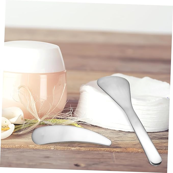 Compact Beauty Spatula Set - 2pcs Reusable Metal