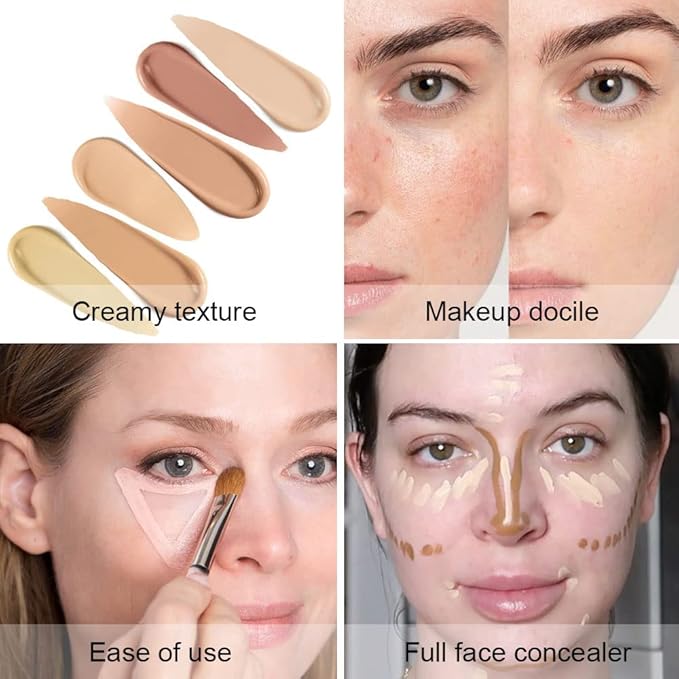 6 Color Correcting Concealer Palette With Concealer Brush,